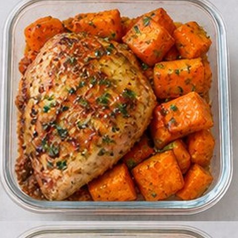 Frango com batata-doce